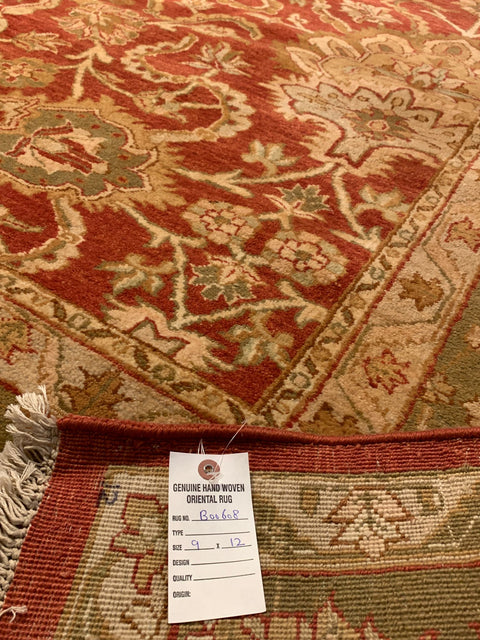 Sultanabad 100% wool Hand Made Rug - size 9" x 12"  (P)