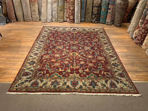Sultanabad 100% wool Hand Made Rug - size 9" x 12"  (P)