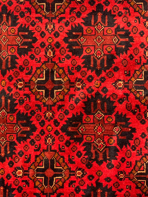 Terkaman Tribal Afghan Oriental Rug, size 3" 10" x 15' 6"  (C)
