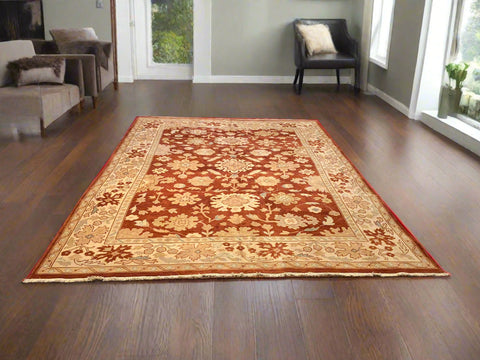 Hand-Knotted Sultanabad Vegetable-Dyed Wool Rug, 9' 1" x 12"  (K)