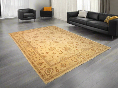 Hand-Knotted Sultanabad Vegetable-Dyed Wool Rug, 8' 11" x 12' 2"  (K)