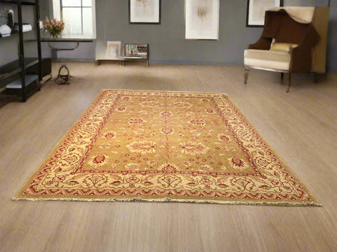 Hand-Knotted Sultanabad Vegetable-Dyed Wool Rug, 9' 1" x 12' 2" (K)