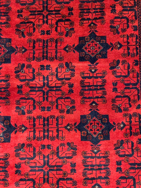 Terkaman Tribal Afghan Oriental Rug, size  8' 5" x 11' 6"  (C)