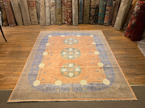 Khotan Pomegranate design Oriental Rug, size 8' 11" x 11' 6"  (D)