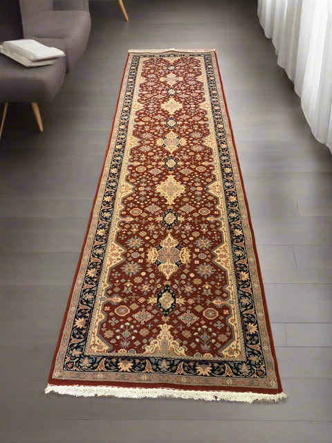 Sultanabad 100% wool Hand Made Rug - size 2' 8" x 10' 6"  (P)