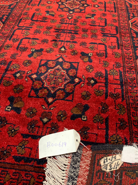 Terkaman Tribal Afghan Oriental Rug, size 2' 7" x 9' 6"  (C)