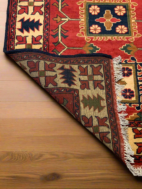 Terkaman Tribal Afghan Oriental Rug, size 2' 11" x 9' 7"  (Q)