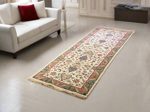 Sultanabad 100% wool Hand Made Rug - size 2" x  8" (P)