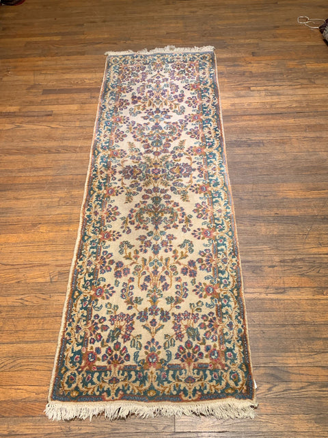 Timeless Beauty, Woven by Hand. Antique Persian Kirman Rug, size 2' 5" x 7' 11"
