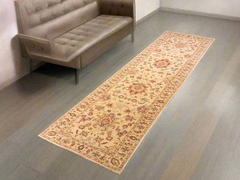 Hand-Knotted Sultanabad Vegetable-Dyed Wool Rug, 2' 8" x 9' 7" (K)