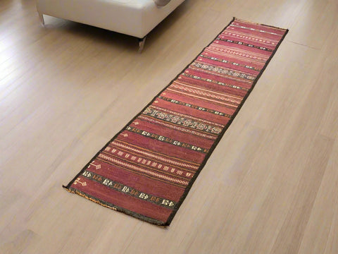 Afghan Kilim Handwoven flatweave Rug – size 1' 11" x 8' 10"