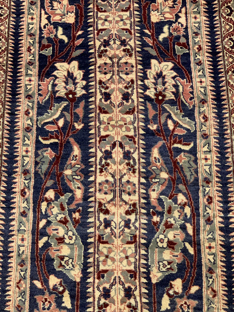 Hand-Knotted Pakistani Wool Rug, Tribal/Floral Design, 2' 5" x 5' 8" (N) Double