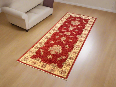Hand-Knotted Sultanabad Vegetable-Dyed Wool Rug, 2' 6" x 6' 10"  (K)