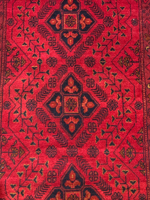 Terkaman Tribal Afghan Oriental Rug, size 2' 8" x 6' 3"  (C)