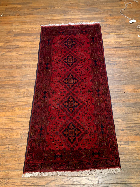 Terkaman Tribal Afghan Oriental Rug, size 2' 8" x 6' 3"  (C)