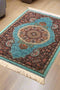 Exquisite 100% Silk Persian Tabriz Rug – Elegant and Luxurious, size 2' 6" x 4"