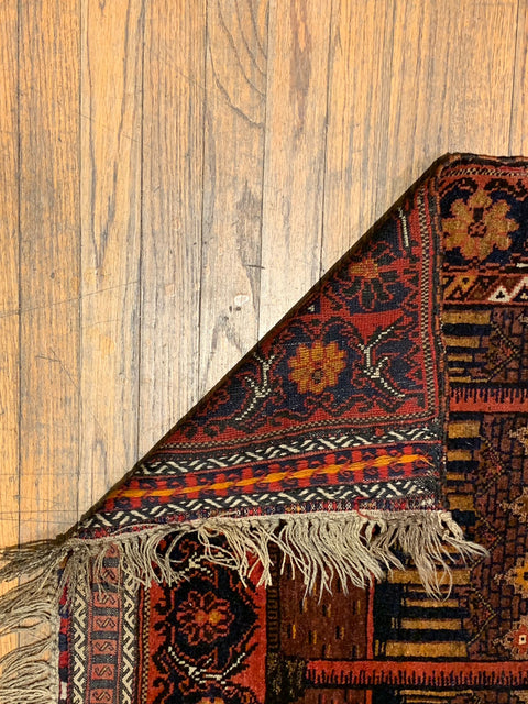 Terkaman Tribal Baluch Oriental Rug;  2' 6"x 4" (A)