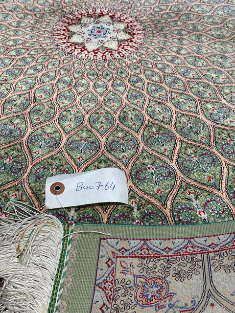 Exquisite 100% Silk Persian Isphahan Rug – Elegant and Luxurious, size 2' 6"x 4"