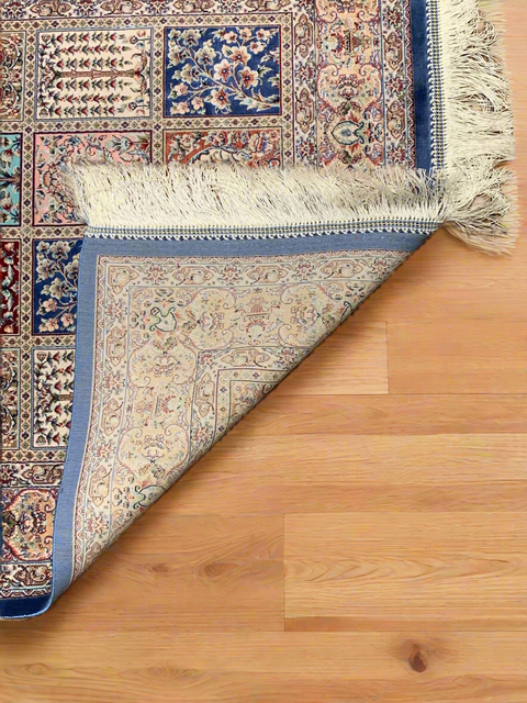 Exquisite 100% Silk Persian Bakhtiar Rug – Elegant and Luxurious, size 2' 6"x 4"