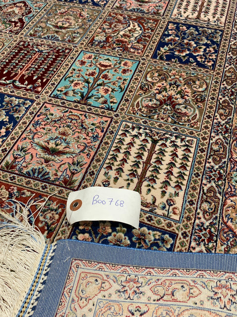 Exquisite 100% Silk Persian Bakhtiar Rug – Elegant and Luxurious, size 2' 6"x 4"