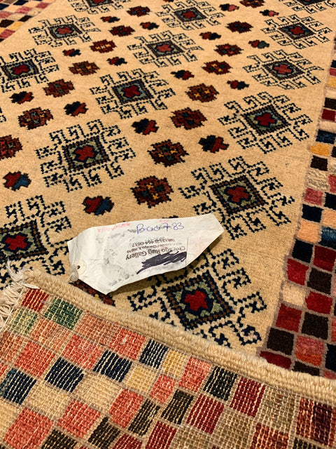 Hand-Knotted Sultanabad Vegetable-Dyed Wool Rug, 2' 7" x 4"  (K)