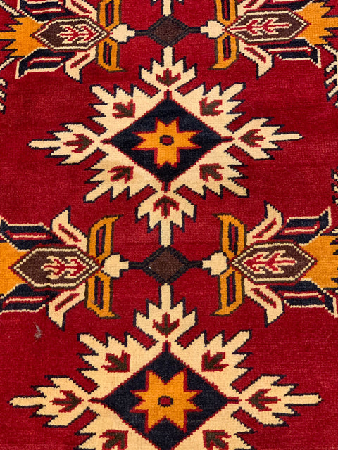 Terkaman Tribal Afghan Oriental Rug, size 2' 10" x 4' 4" (Q)