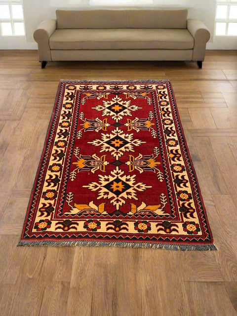 Terkaman Tribal Afghan Oriental Rug, size 2' 10" x 4' 4" (Q)
