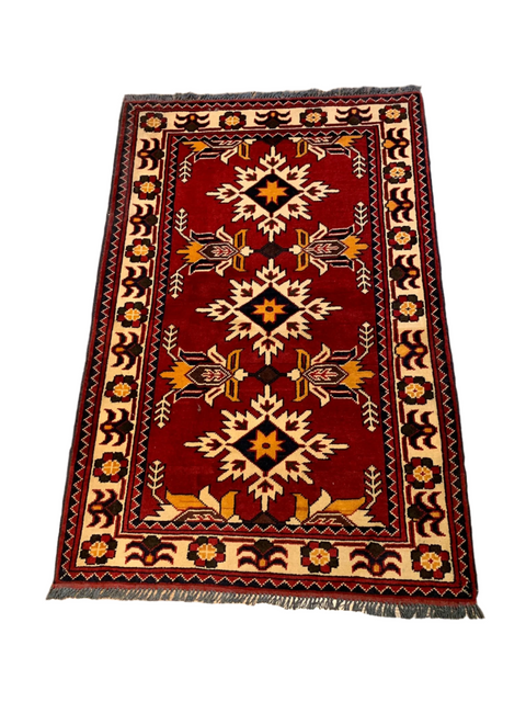 Terkaman Tribal Afghan Oriental Rug, size 2' 10" x 4' 4" (Q)