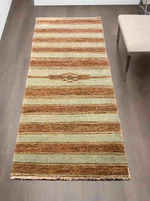 Hand-Knotted Sultanabad Vegetable-Dyed Wool Rug, 2' 2" x 6' (K)