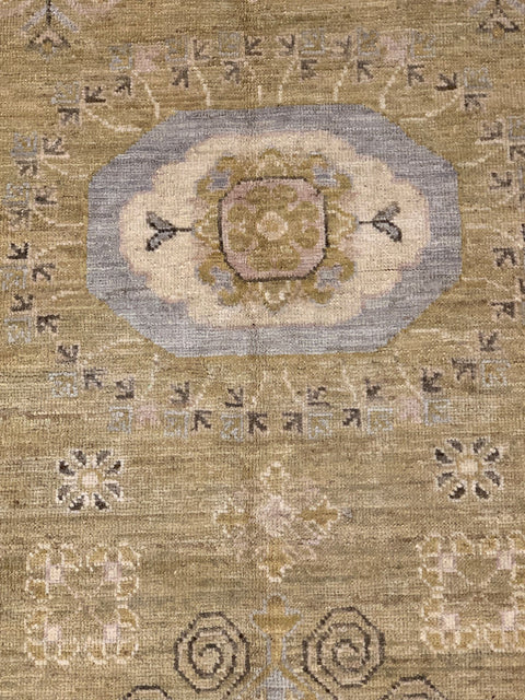 Khotan Pomegranate design Oriental Rug, 8' 1" x 9' 10" (D)