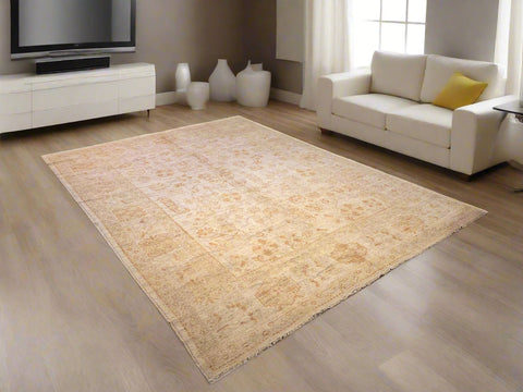 Hand-Knotted Sultanabad Vegetable-Dyed Wool Rug, 8' x 11' 8"