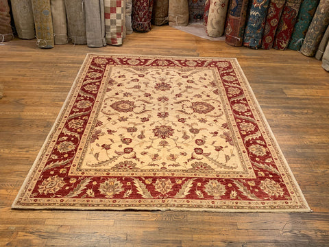 Hand-Knotted Sultanabad Vegetable-Dyed Wool Rug, 7' 11" x 10' (K)