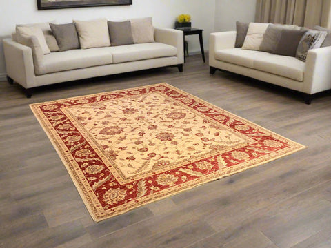 Hand-Knotted Sultanabad Vegetable-Dyed Wool Rug, 7' 11" x 10' (K)