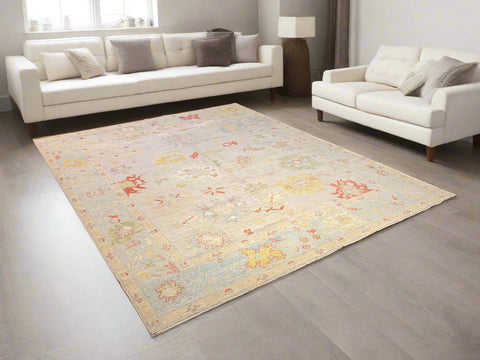 Hand-Knotted Sultanabad Vegetable-Dyed Wool Rug, 8' 3" x 10' 2" (K)
