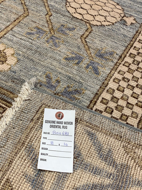 Khotan Pomegranate design Oriental Rug, size 8" x 10"  (D)