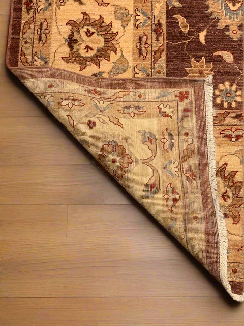 Hand-Knotted Sultanabad Vegetable-Dyed Wool Rug, 8" x 10" (K)