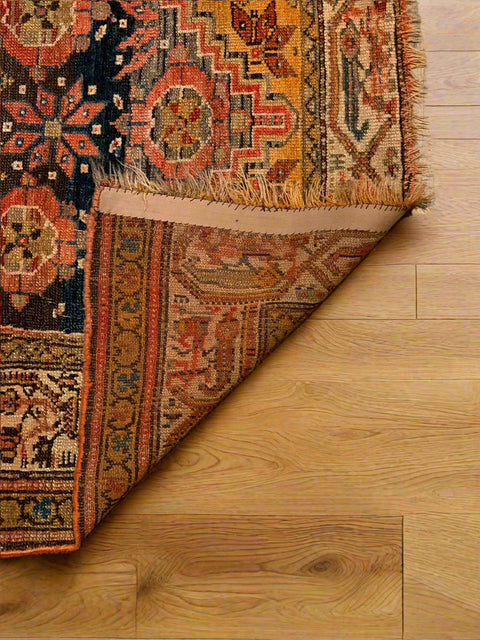 Timeless Beauty, Woven by Hand. Antique Persian Afshar Rug, size 3" x 5"
