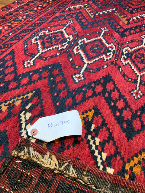 Terkaman Tribal Afghan Oriental Rug, 2' 8" x 5' 2" (C) Antique