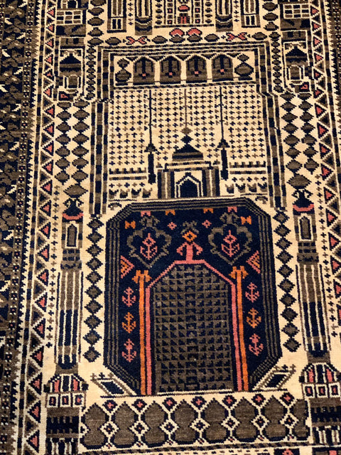 Terkaman Tribal Baluch Oriental Rug; 3" x 5" (A)