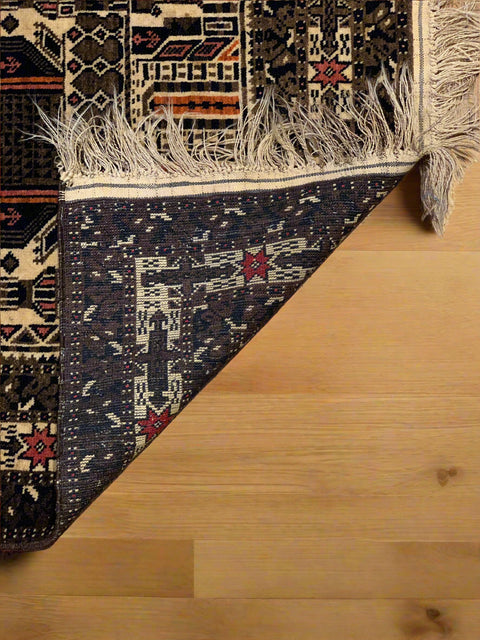 Terkaman Tribal Baluch Oriental Rug; 3" x 5" (A)