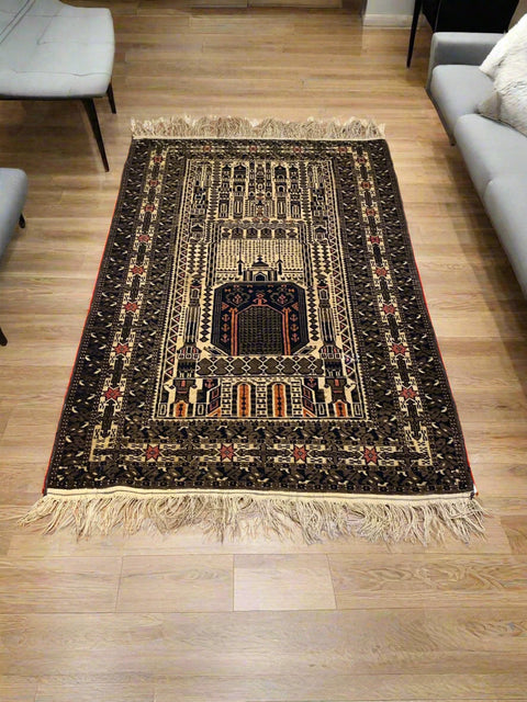 Terkaman Tribal Baluch Oriental Rug; 3" x 5" (A)