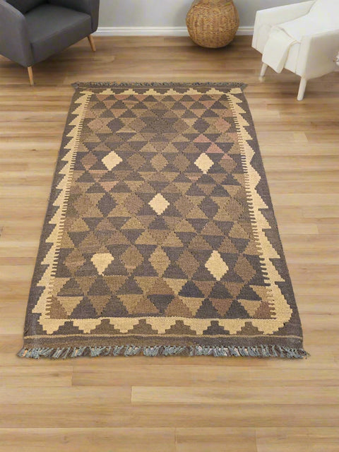 Afghan Kilim Handwoven flatweave Rug – size 2' 10" x 5' 3"
