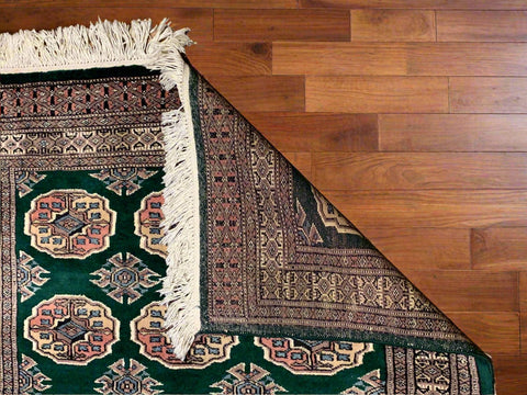 Hand-Knotted Pakistan Kashmiri Silk Wool Blend Rug, 3' x 4' 10" (E)