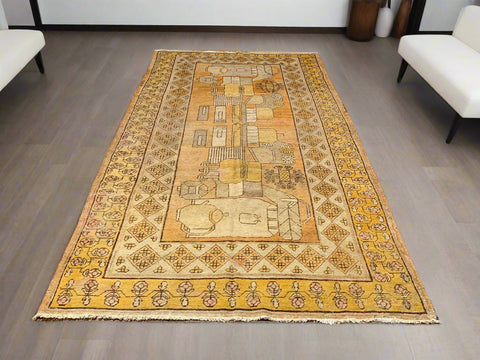 Antique Khotan Samarkand Rug, Tea Pot Design circa 1910's, 5' x 10'