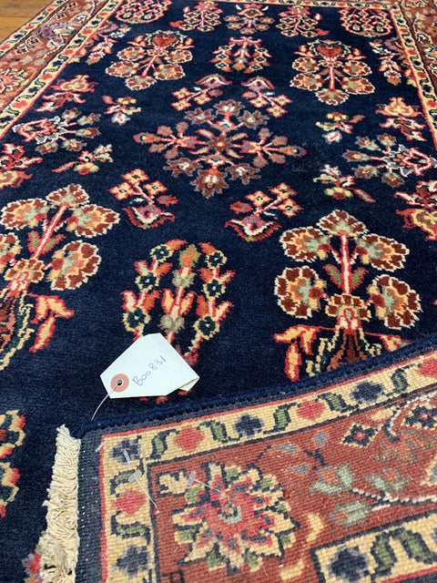 Sultanabad 100% wool Hand Made Rug 2' 10" x 4' 11" (P)