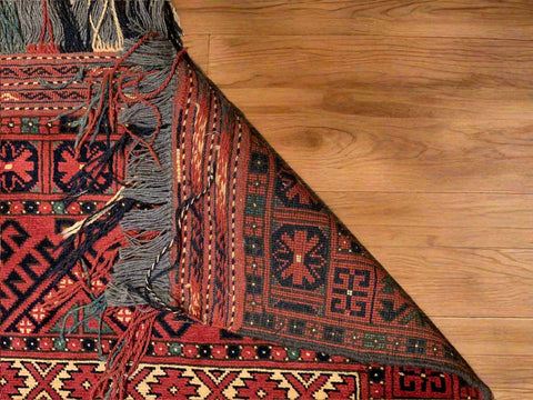 Terkaman Tribal Afghan Oriental Rug,  3' 6" x 5' 6" (C)