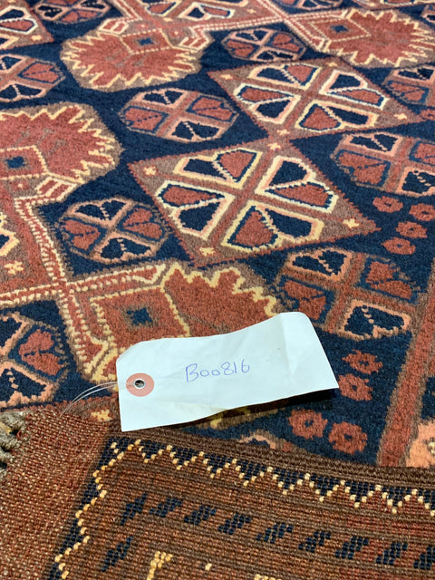 Terkaman Tribal Afghan Oriental Rug, 3' 5" x 4' 10" (C) Very Fine