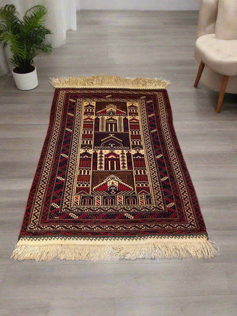 Terkaman Tribal Baluch Oriental Rug, 2' 11" x 4' 5" (A)