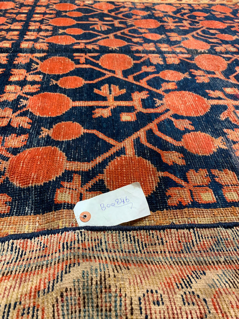 Antique Khotan Samarkand Rug, circa 1910's, 5' 7" x 11' 7"