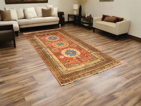 Antique Khotan Samarkand Rug, circa 1910's, 4' 10" x 10' 1"